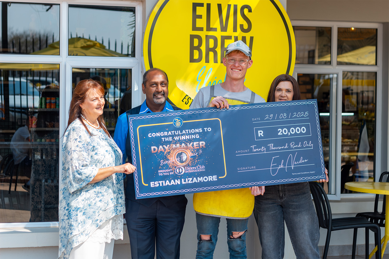 Barista 25 Winner Big Check