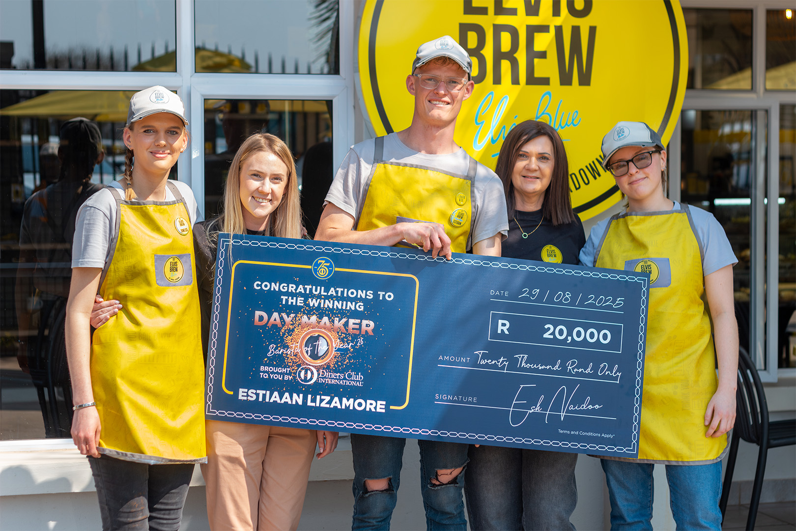 Barista 25 Winner Big Check